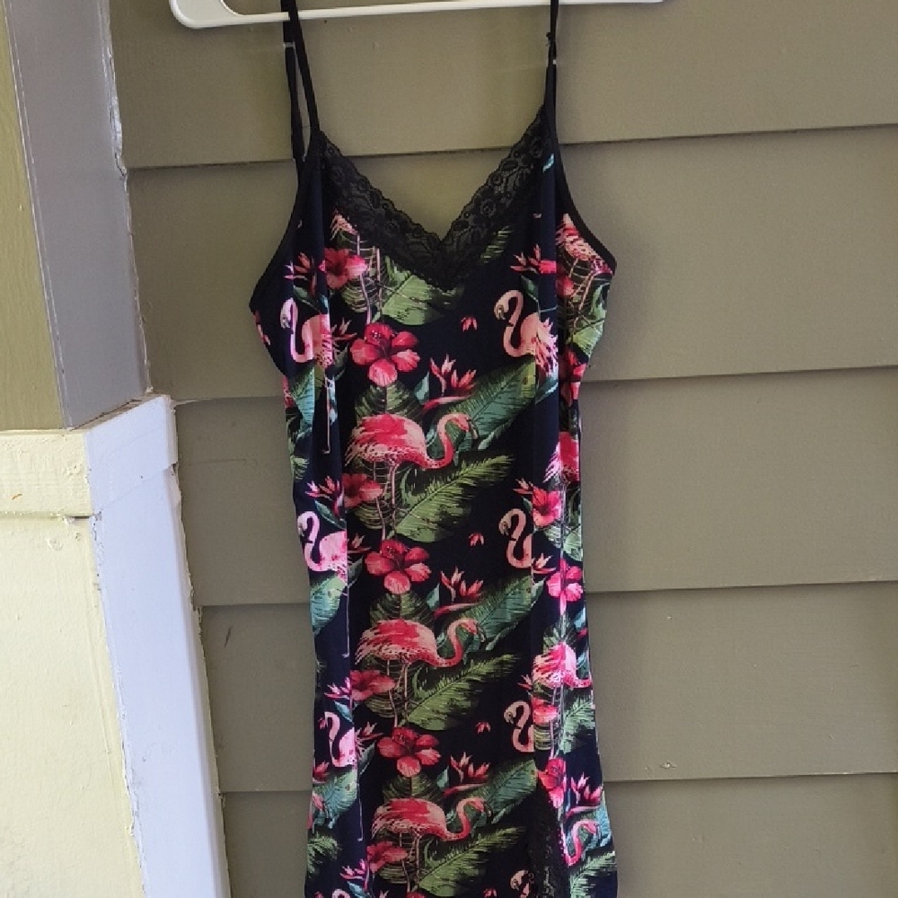 Victoria Navy and Pink Chemise Intimates Sleepwear